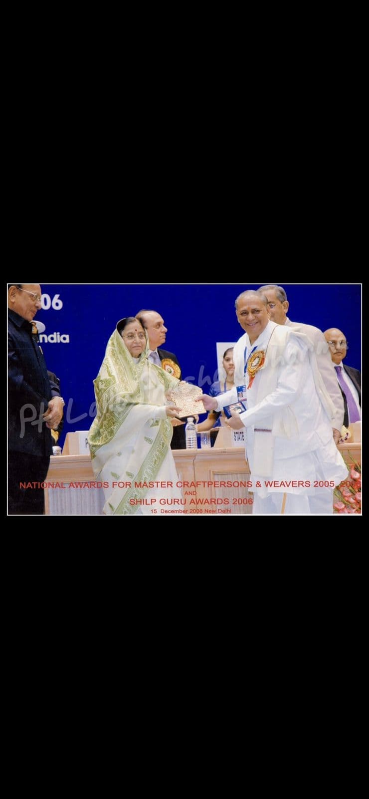 Pandit Lallu Prasad Sharma at the Shilp Guru Award ceremony