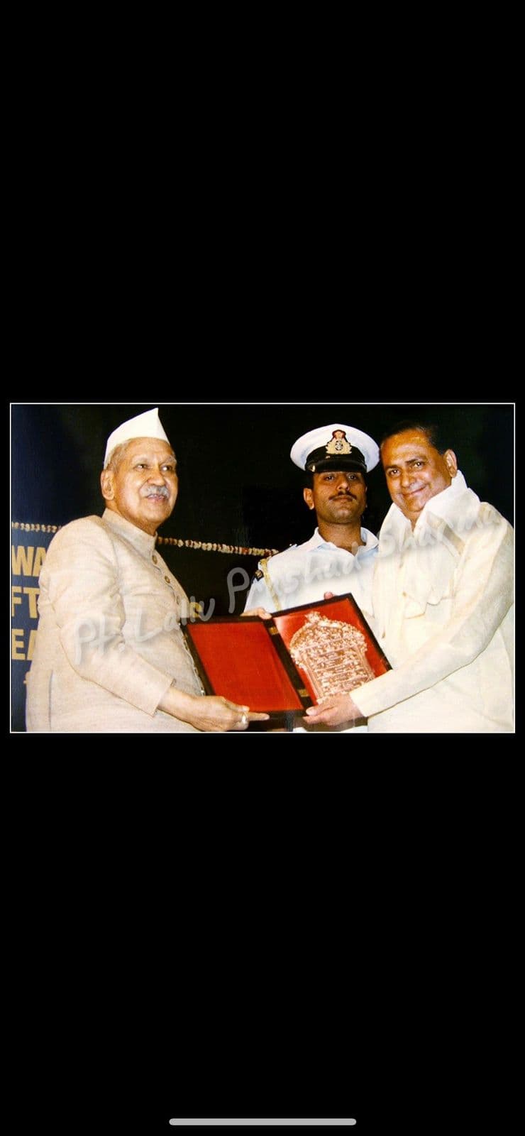 Pandit ji at a government award ceremony